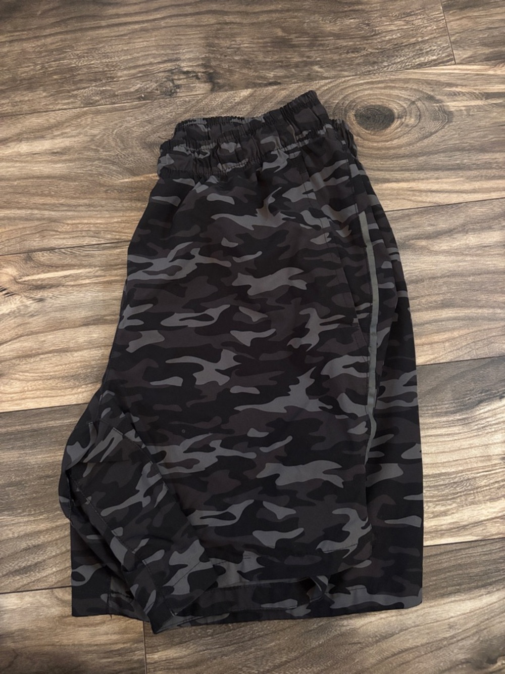 koi Black and Gray Camo Athletic Shorts